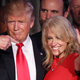 President-elect Donald Trump with campaign manager Kellyanne Conway on election night in New York City on Nov. 9, 2016
Mark Wilson/Getty Images